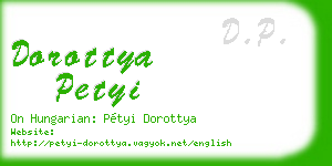 dorottya petyi business card