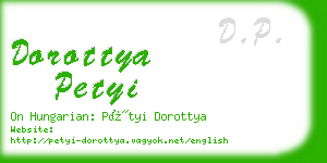 dorottya petyi business card